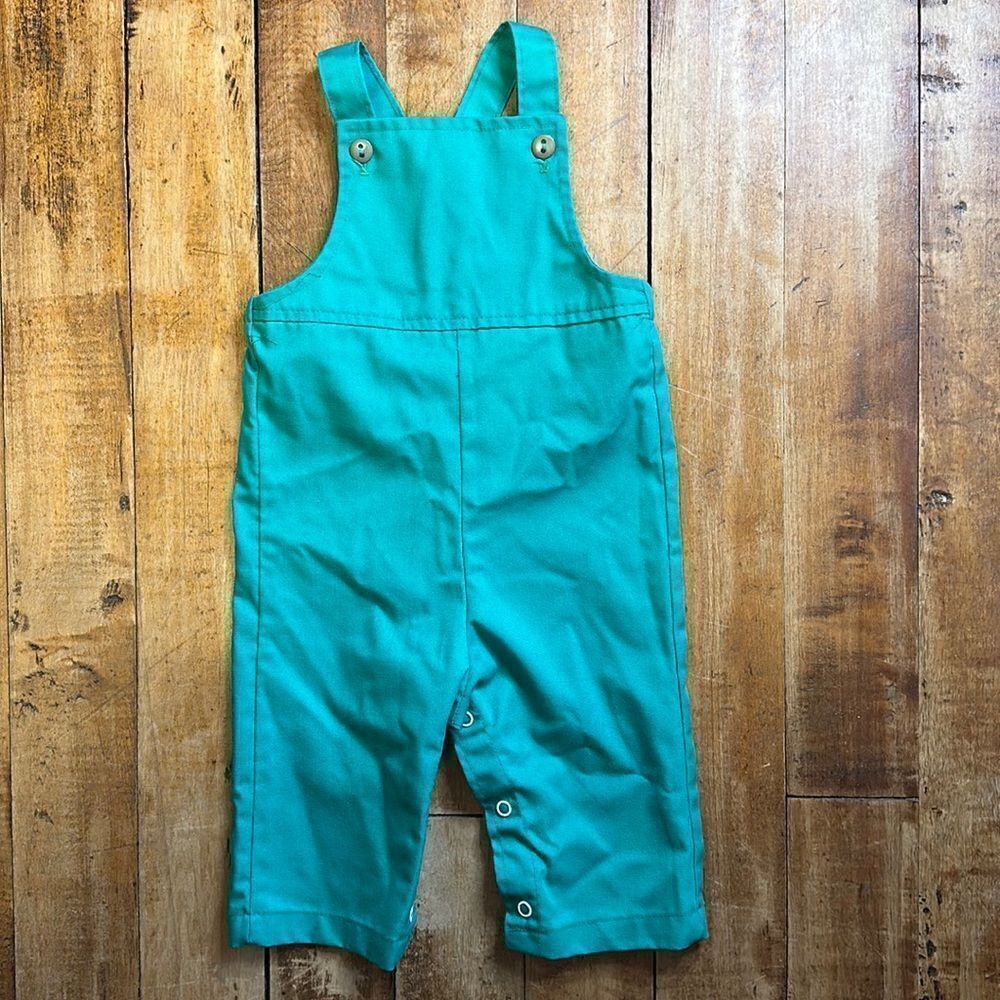 Vintage Health Tex overalls size 12 months Green Overalls Vintage retro Easter